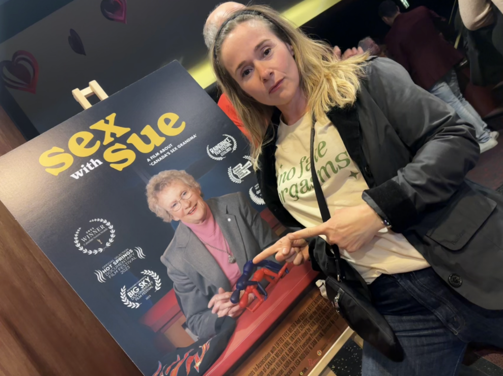 Michelle Fischler, founder of GETSOME and ASTO licensed sex therapist at a screening of the Sex With Sue documentary.