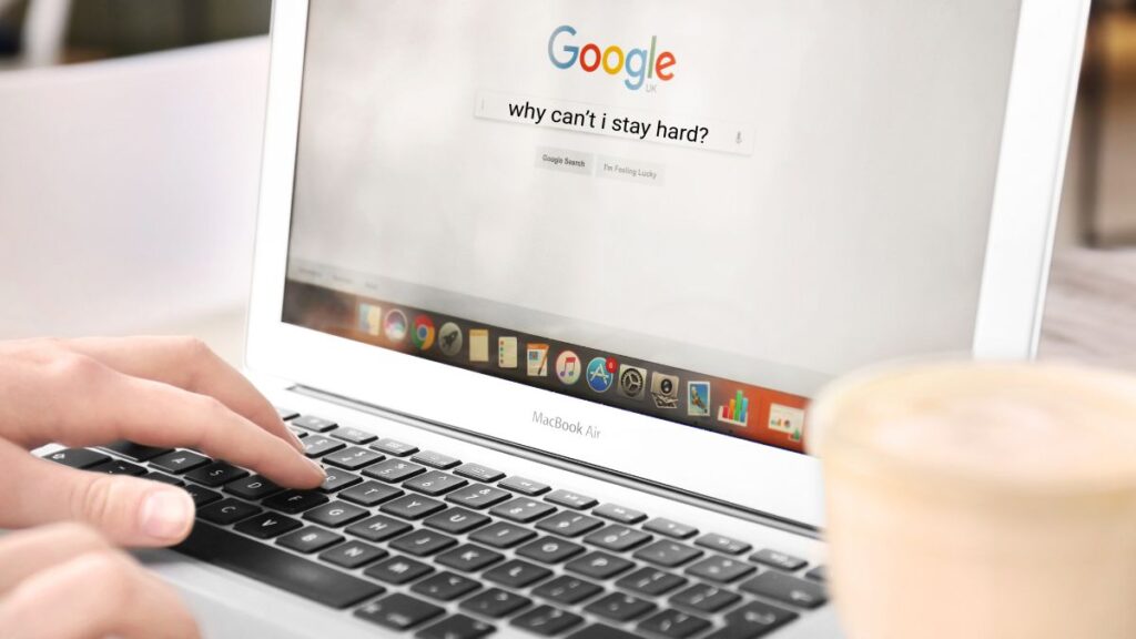 Google search results for why do I lose my erection filled with ads